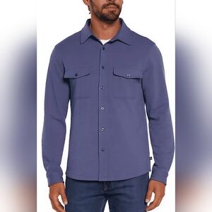 Men's Skipper Blue Long Sleeve Knit Button Down​